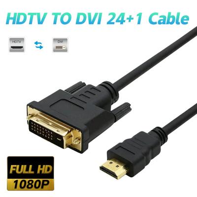 C�ble HDMI vers DVI Haut de Gamme 3m FULL HD 1080p PC vers Moniteur Projecteur Mac Adaptateur