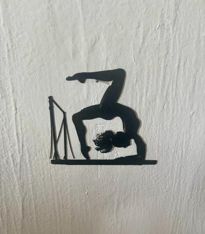 D�coration Murale Gymnastique Artistique Gymnaste Noir D�co Sport Chambre