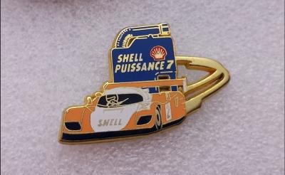 ED134 pin's Porsche 24h du mans shell orange blanc puissance 7 arthus bertrand