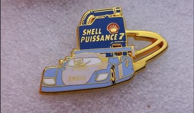 ED136 pin's Porsche 24h du mans shell bleu violet puissance 7 arthus bertrand