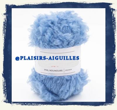 9 pelotes de laine PHIL NOUNOURS jeans bleached  NEUVES