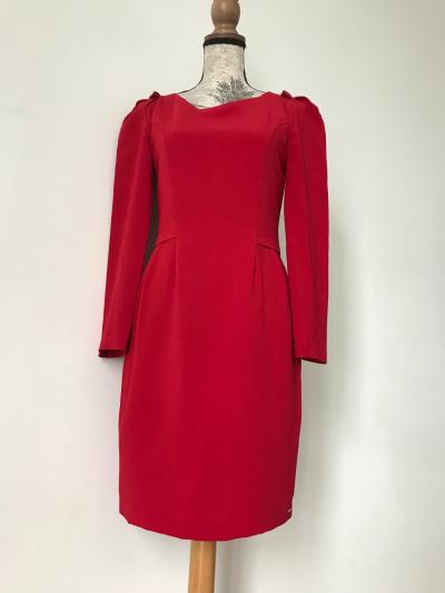 ARMANI EXCHANGE Robe Rouge Fourreau Made in Italy T36 S Red Sheath Dress Party