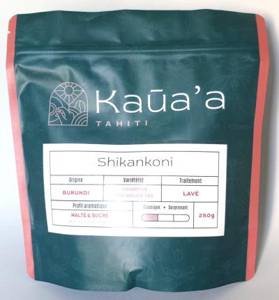 Caf� de sp�cialit� en grains torr�fi� � Tahiti Kaua'a Shikankoni du Burundi 250g