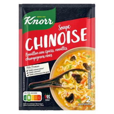 LOT DE 3  Knorr Soupe chinoise �pices nouilles champignons noirs 45g
