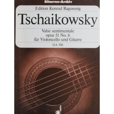 Tcha�kovski P. I. Violoncelle guitare Sentimental Waltz op 51 n�6 1987