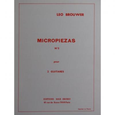 Micropi�ces Brouwer L�o n�5 pour 2 guitares 1985