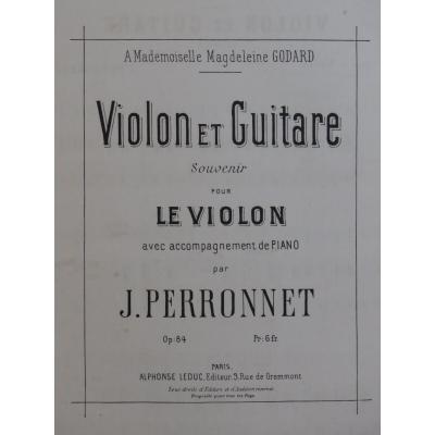 Perronnet Joanni violon et guitare souvenir violon piano 1886