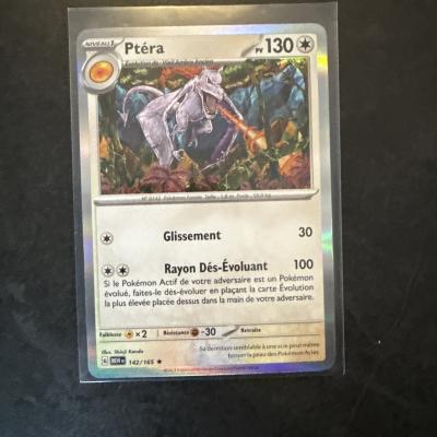 Carte Pokemon PTERA 142-165 HOLO EV3.5 Ecarlate et Violet MEW 151 FR NEUF