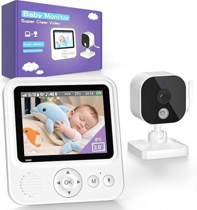 Babyphone Camera 2,8 inches Moniteur B�b� 720P HD 2000mAh Babyphone Vid�o Survei