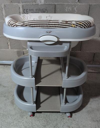 Table � Langer avec Baignoire   Brevi Acqua 575   Change Bain B�b� Roulettes