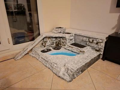 Socle pour village de No�l   Fait main   D�coration en bon �tat