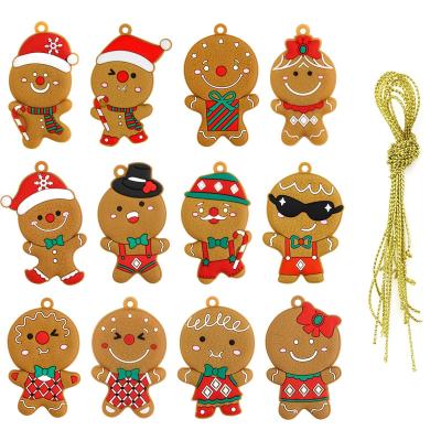 12 Pi�ces Bonhomme Pain d'�pice D�corations de No�l, Ornements pour Sapin ave...