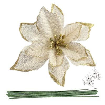 Lot de 12 fleurs en paillettes par , d�coration d arbre de No�l, mariage, fle...