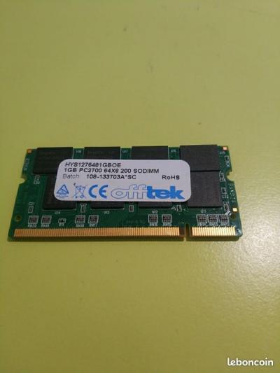 1 Go de RAM DDR1 pour PC Portable offtek 1GB DDR 200 SODIMM ordinateur Mac