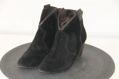 H�bsch Stiefletten IN Wildleder Schwarz Ash Gr��e 36 IN Einwandfreiem Zustand