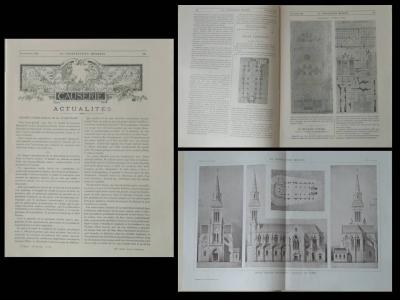 LA CONSTRUCTION MODERNE n�53 1905 EGLISE PAROISSIALE, GOMEZ