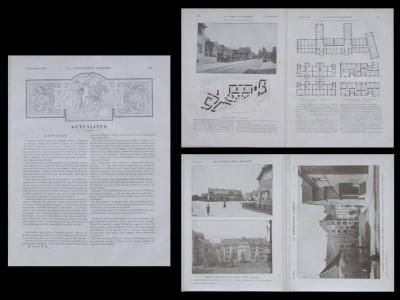 LA CONSTRUCTION MODERNE   n�12   1909   KRUPP, CITE OUVRIERE, ALLEMAGNE