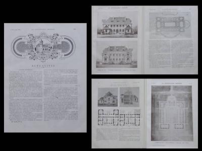 LA CONSTRUCTION MODERNE   n�10   1908   L'AIGLE ORNE, FERME DE HAY, BION