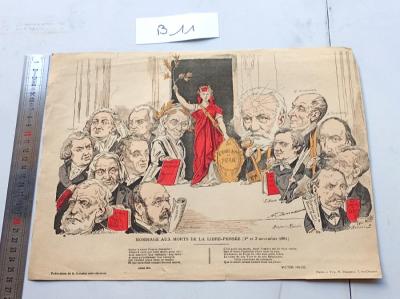 Affiche Lytho  Hommage aux Morts de La Libre Pens�e  VICTOR  HUGO  1881
