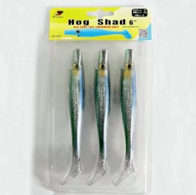 Lot de 3 Leurre souple shad 15cm N 6 p�che au brochet