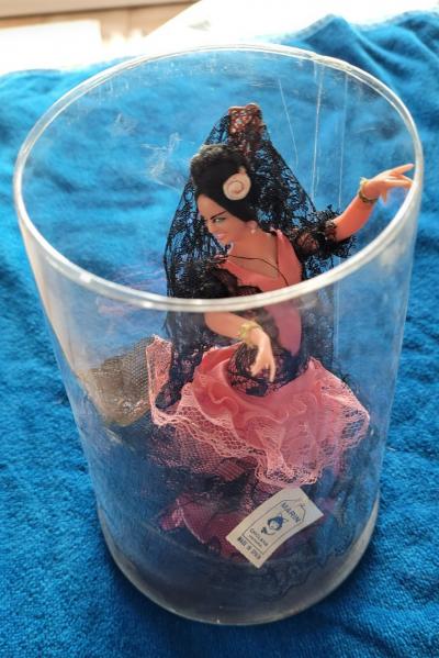 VINTAGE POUPEE FOLKLORIQUE DE COLLECTION  ESPAGNE  MARIN  18 CM ANNEE 70