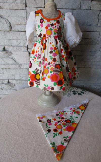JOLIE  ROBE    COIFFE POUPEE ANCIENNE Raynal, Bella, G�g�, Clodrey ou autres