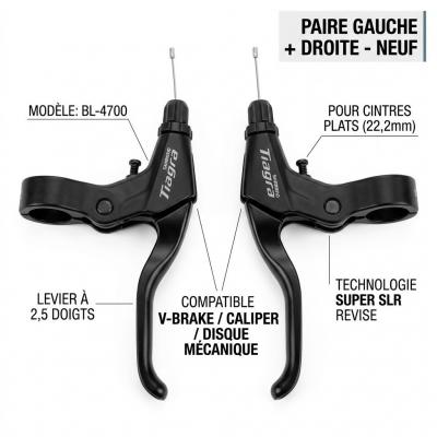 Paire Leviers de Frein Shimano Tiagra BL 4700 V Brake Route Flat Bar Gauche Droi