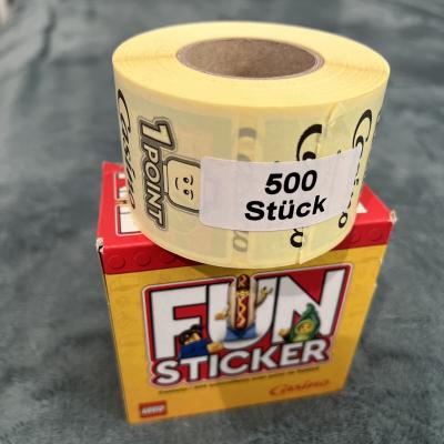 STICKERS LEGO EDITION LIMIT�E CASINO 2023   ROULEAU NEUF DE 500 AUTOCOLLANTS