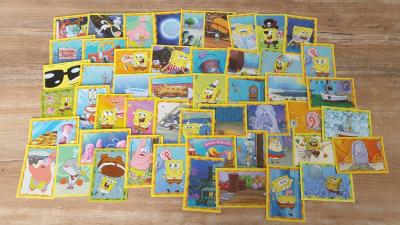 Lot de 51 Stickers Autocollants Panini FR   Bob l �ponge  2010