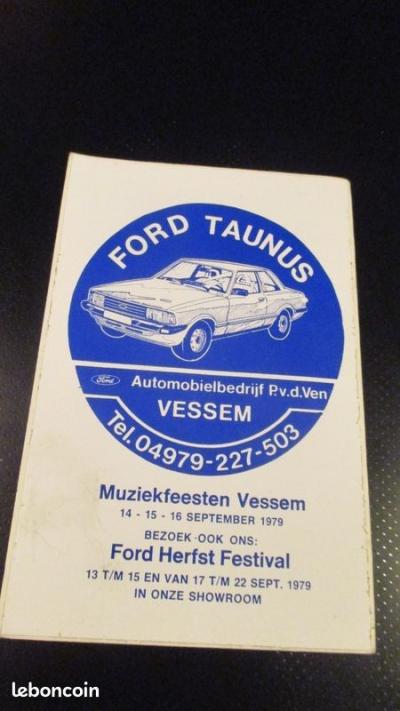 Autocollant original vintage Ford Taunus 1979 Vessem 10,5 cm - 16,5 cm