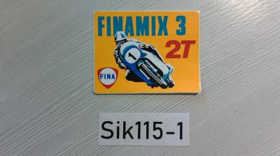 AUTOCOLLANT FINAMIX 3  2T FINA STICKER MOTO automobile