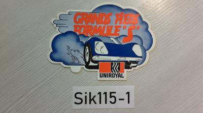 AUTOCOLLANT UNIROYAL grrands pieds formule S STICKER UNIROYAL AUTOMOBILE