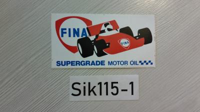 AUTOCOLLANT FINA supergrade motor oil STICKER FINA F1 AUTOMOBILE