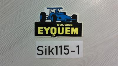 AUTOCOLLANT BOUGIES EYQUEM STICKER eyquem F1 AUTOMOBILE