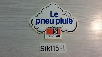 AUTOCOLLANT UNIROYAL le pneu pluie STICKER the rain tire uniroyal AUTOMOBILE