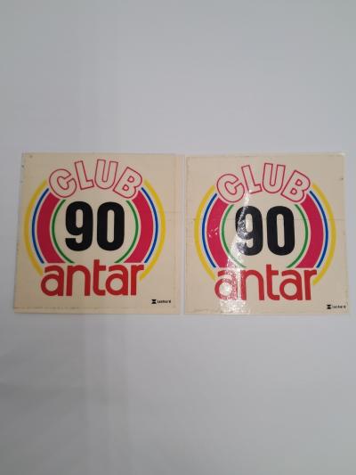 Lot 2 autocollants Antar Club 90 vintage station essence p�trolier Luchard