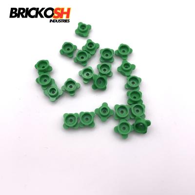 LEGO x22 33291 Plate, Round 1x1 with Flower Edge (4 Knobs - Petals) Green
