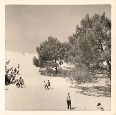 ANCIENNE PHOTOGRAPHIE 1962 DUNES DE SABLES A LACANNAUX