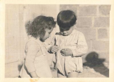 ANCIENNE PHOTOGRAPHIE DUO BAMBINS