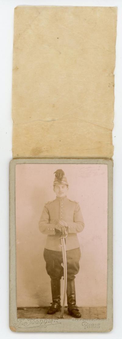 PHOTO CDV photographie 1880, un hussard  par Bonnier � PARIS