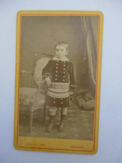 ANCIENNE CDV PROVOST PERPIGNAN JEUNE GARCON EN COSTUME