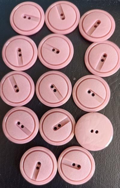 Lot de 14 boutons NEUFS Bois de rose 2,3 cm