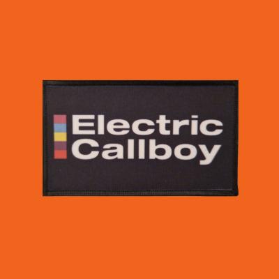 Patch Electric Callboy   Logo blanc   Imprim�   Rectangle de 10 x 6 centim�tres