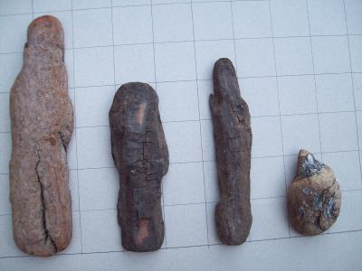 LOT DE 4 MORCEAUX DE BOIS FLOTTE POUR CR�ATION D�CO