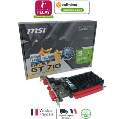 Carte Graphique MSI GT 710 1GB DDR3 PCI E 2.0   Passive Silencieuse   HDMI - DVI