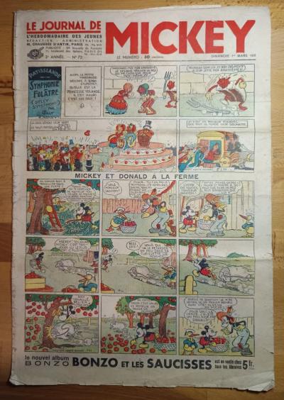 Le Journal de MICKEY   L'Hebdomadaire des Jeunes   3e ANN�E N� 72 1936