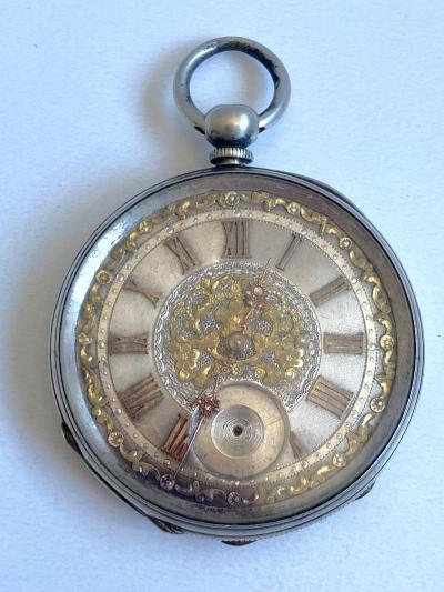 Jolie & Ancienne Montre M�canique � Gousset Poche Argent Fin XIXe Collector
