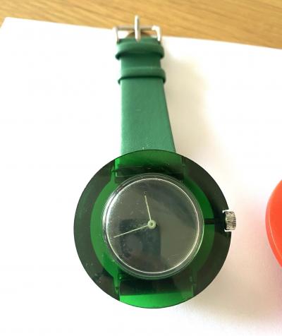Montre m�canique Water R�sistant Plong� ancien vintage watch homme men Verte