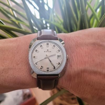 EDOX homme montre m�canique collection rare et Superbe, patin�e (Bij 9)