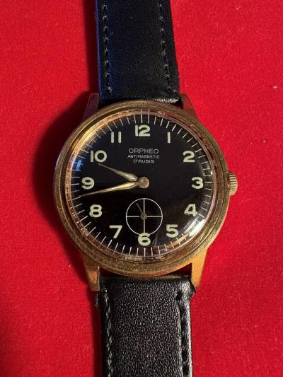 montre m�canique WWII 1940s ORPHEO  36mm (fonctionne)